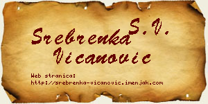 Srebrenka Vicanović vizit kartica